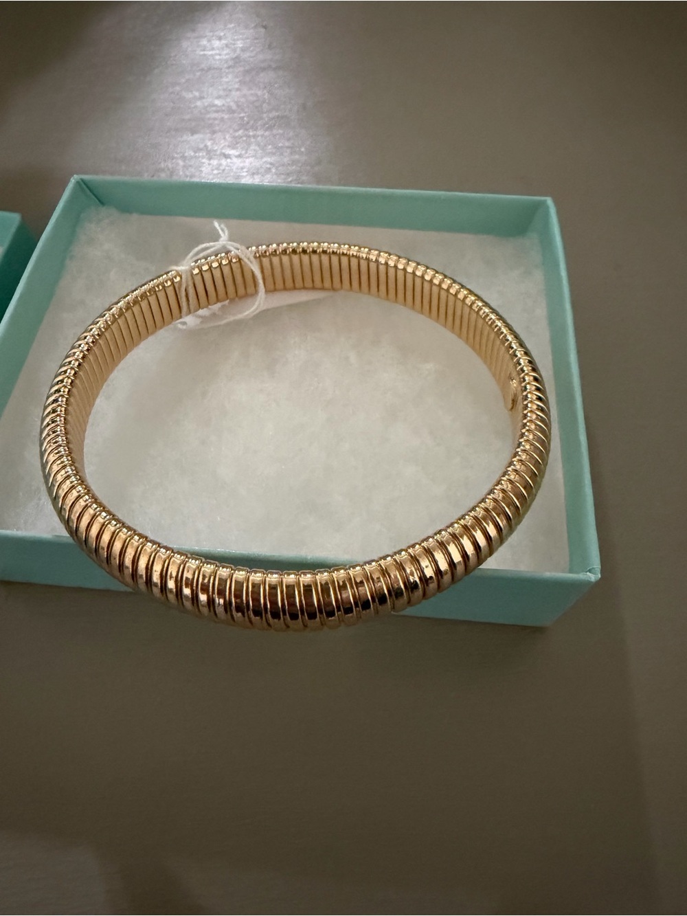 Park Lane Gold Ribbed Stretch Bracelet